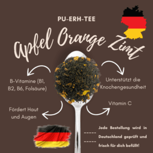 Apfel-Orange-Zimt: Geschmackvoller Pu-Erh Tee – Bild 4