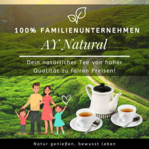 Familie genießt natürlichen Tee von AY Natural, 100% Familienunternehmen, hoher Qualität, faire Preise